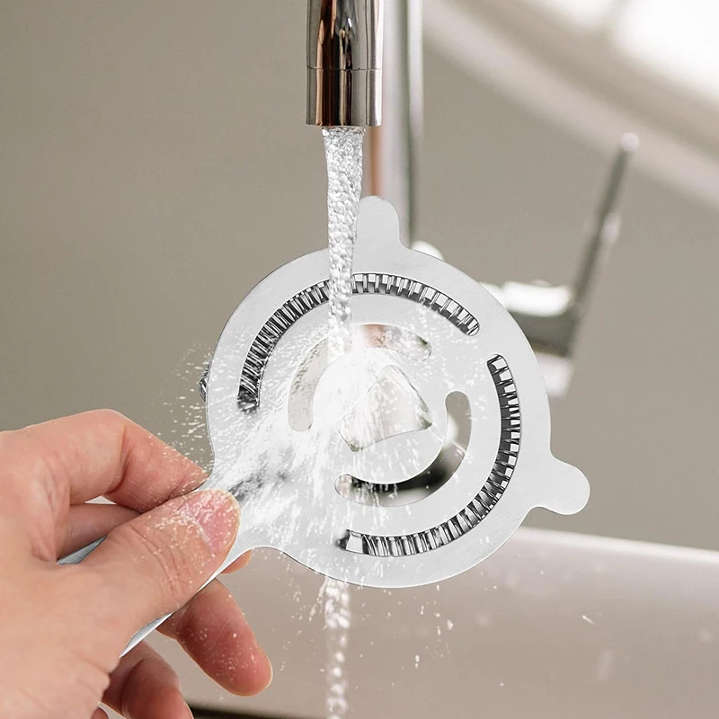 Stainless Steel Martini Cocktail Shaker Bar Accessories Bartender Tools Bend Handle Bar Strainer Wine Ice Filter