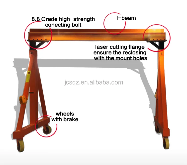 FAST SHIPPING China Factory Portable Electric Lifting Hoist 2t 3 ton 5 ton Mobile Frame Gantry Crane Rubber Tyred Gantry Crane