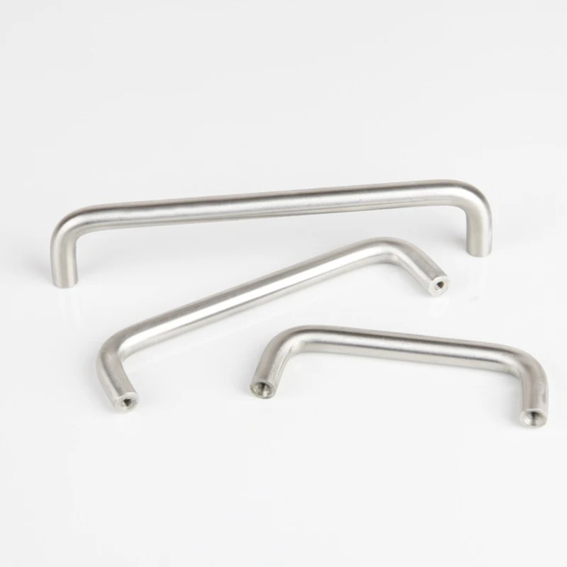 Wholesale Modern Minimalist Smooth Touch Cabinet Drawer Handle Custom Size Tube D Shape Steel Wire Pull Handle Bar