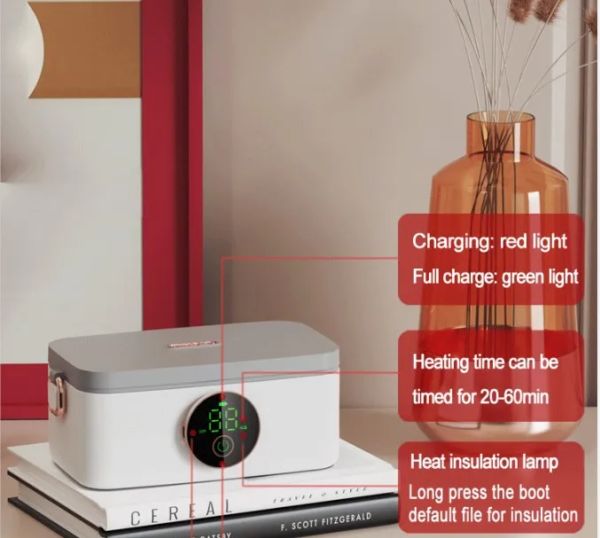 Heating Bento Warmer Food Heater Lunchbox Thermal Portable Heated Electric Lunch Box Hot Sale 110V 220V 1 05L Christmas Japanese