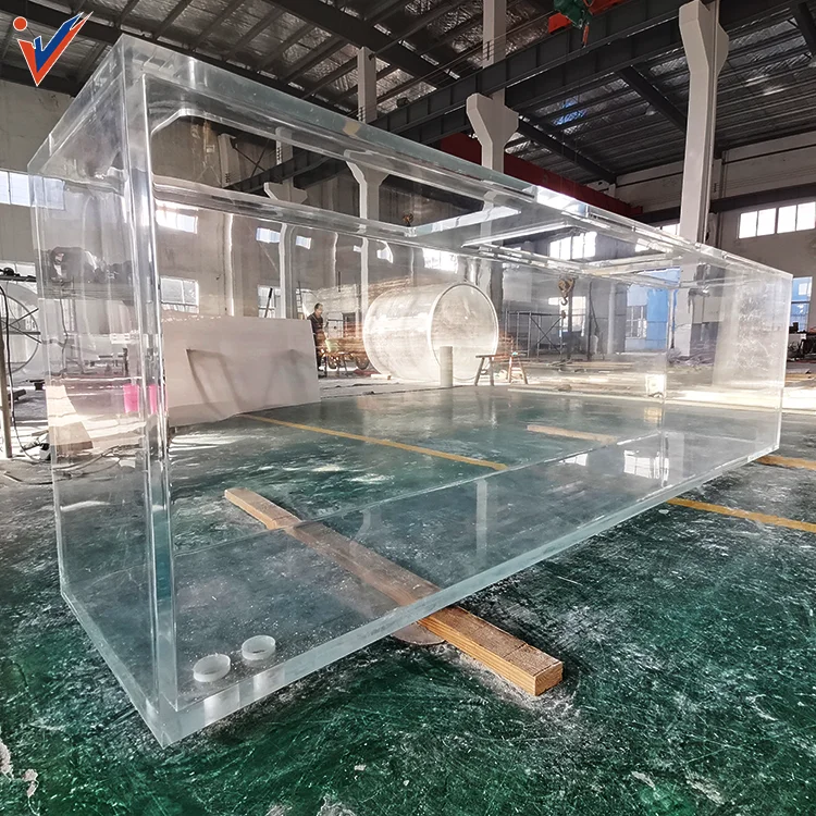 Customized Acrylic Fish Tank Fresh Water, Marine Aquarium Acrylic Clear Lucite%