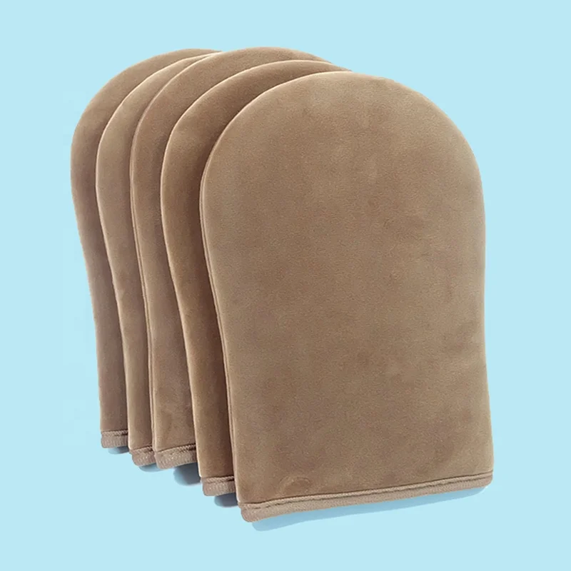 Brown Sunless Tanning Mitts/Double Sided Self Tanning Gloves/Reusable Tanner Applicator Mitt