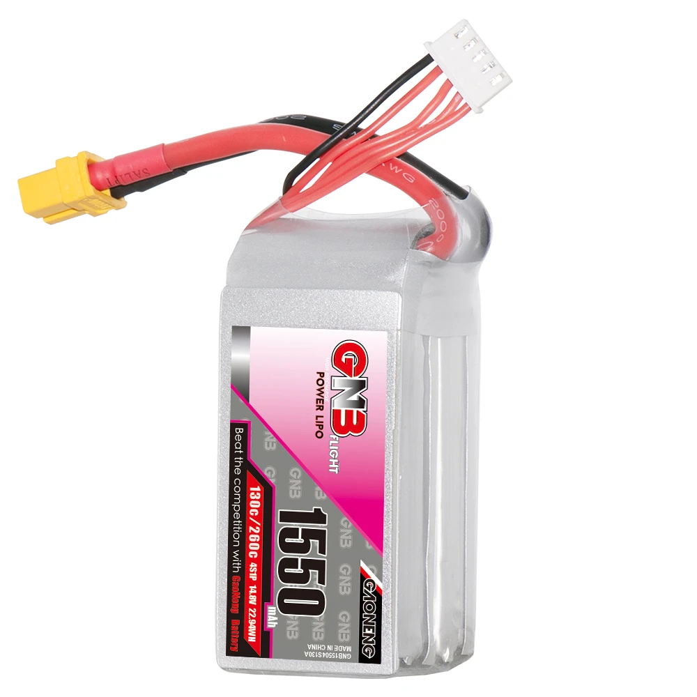 GNB GAONENG 4S 1550mah 14.8V 130C XT60 RC LiPo battery FPV Drone