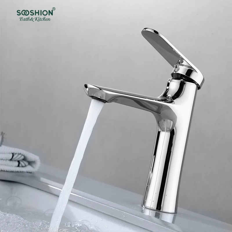 Factory Price Deck Mounted Zinc Body Wash Basin Faucet Bathroom Single Lever Basin Mixer