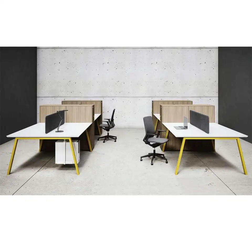 Luxury Workstation Table Desk Call Centre 4 6 Seater Cubicle Office Work Station For Office Furniture