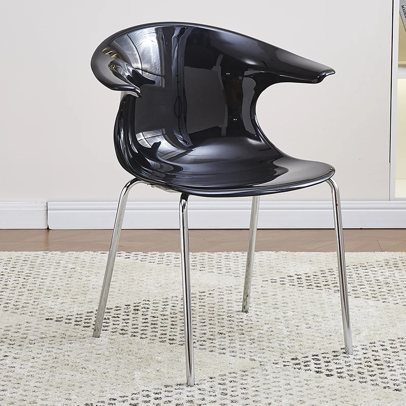 Wholesale Modern Acrylic Dining Chair Simple Stackable Plastic PC Clear Chair for Coffee Shop Restaurant