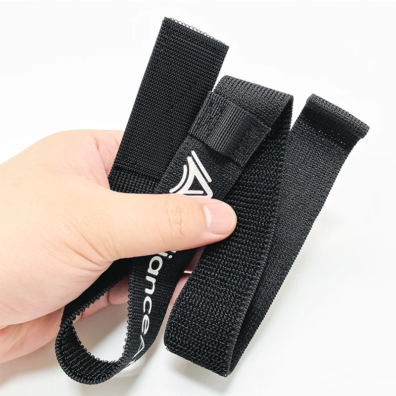 Factory Customizable Velcroes Strap Drone Battery Bike Ski Straps Black Hook And Loop Strap With Logo Printing
