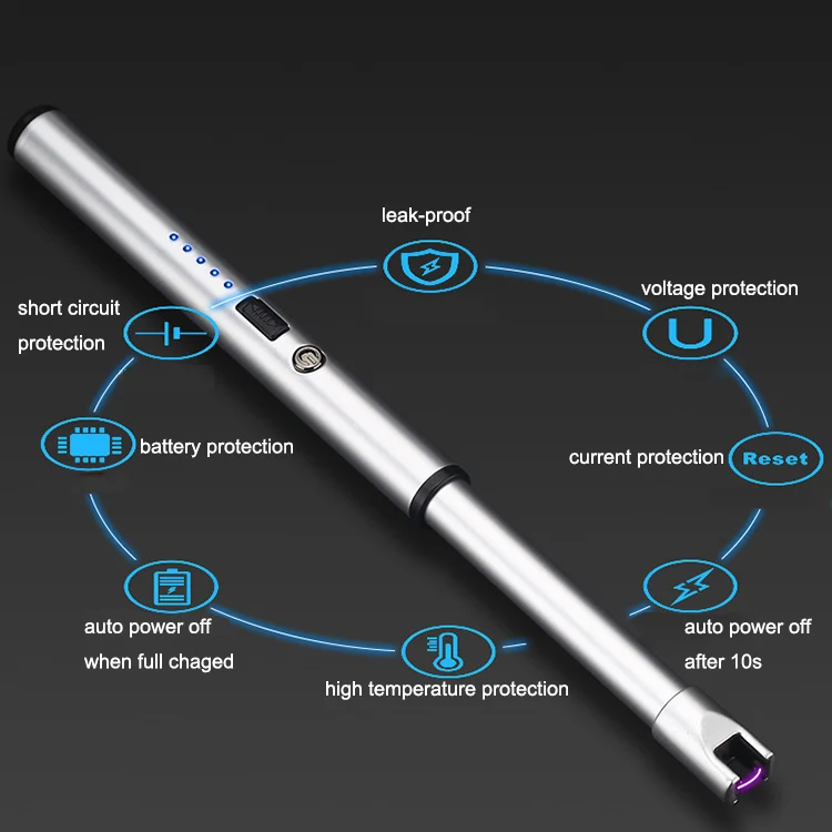 wholesale supplier cheap outdoor kitchen gifts windproof bbq charcoal candle usb rechargeable electric lighter no gas electronic