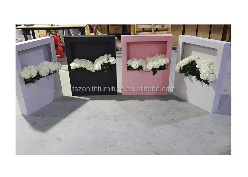 Party Reception Signage Board Flower Box Wedding Welcome Sign Stand For Front Door Entrance
