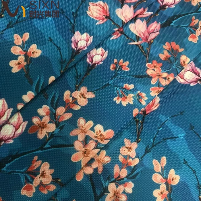 Floral Printing 1050D*1050D FDY 100% Polyester Oxford Waterproof PU Coating Luggage Fabric