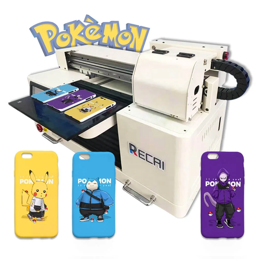 
RECAI A3 A4 Bottle Acrylic PVC Ceramic Canvas Golf Ball Wood Phone Case UV Printer with DX8 Head for Epson 