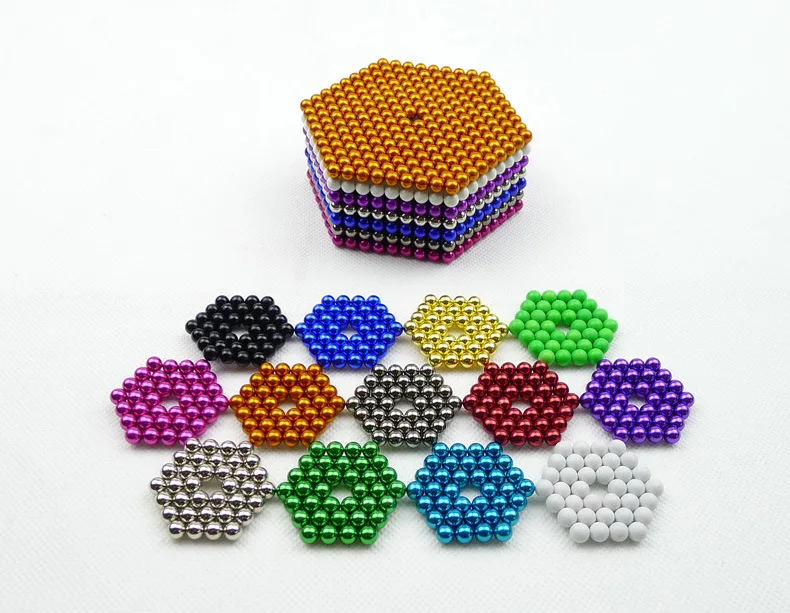 2021 Hot sale 5mm Green Neodymium Magnet ball Cube 216 pcs BuckBall blocks magnetic balls Fidget Educational Toy