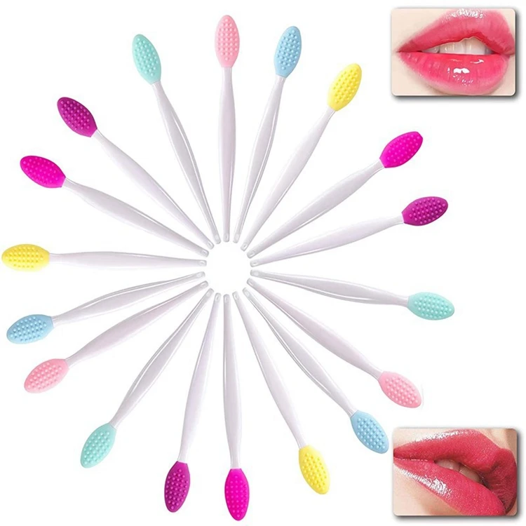 Wholesale Multi Functional Double Side Nose Blackhead Remove Cleaning Brush Silicone Private Label Exfoliating Lip Scrub Brush