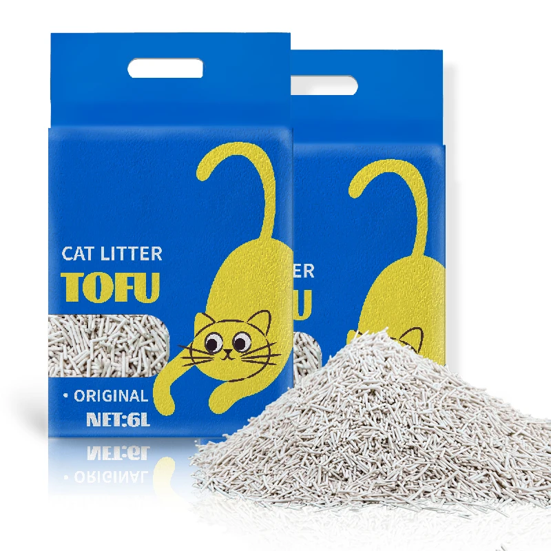 Premium Cat Litter Tofu-Based with Bentonite Sand Activated Carbon Corn and Plant Fragrance Natural Ball Pattern for Cats