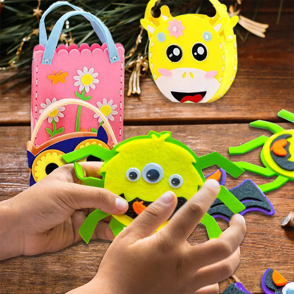 2mm thick stiff felt sheets for crafts toy home decorations with 10pcs pack with factory BSCI audit