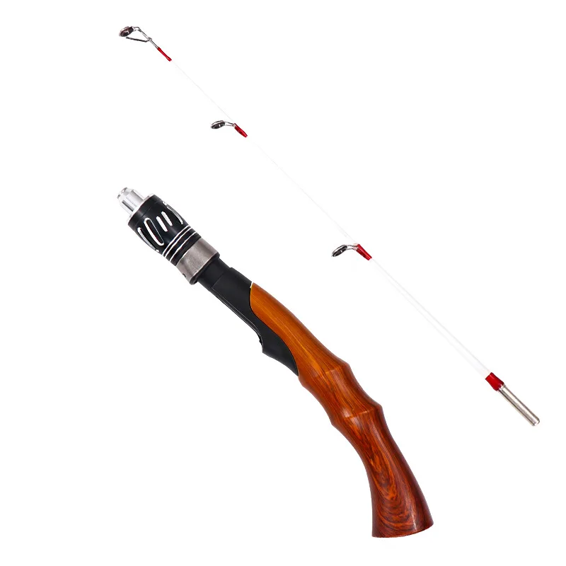 Wholesale large Guide system solid soft slightly winter fishing rod portable ultra-short section ice fishing rod set