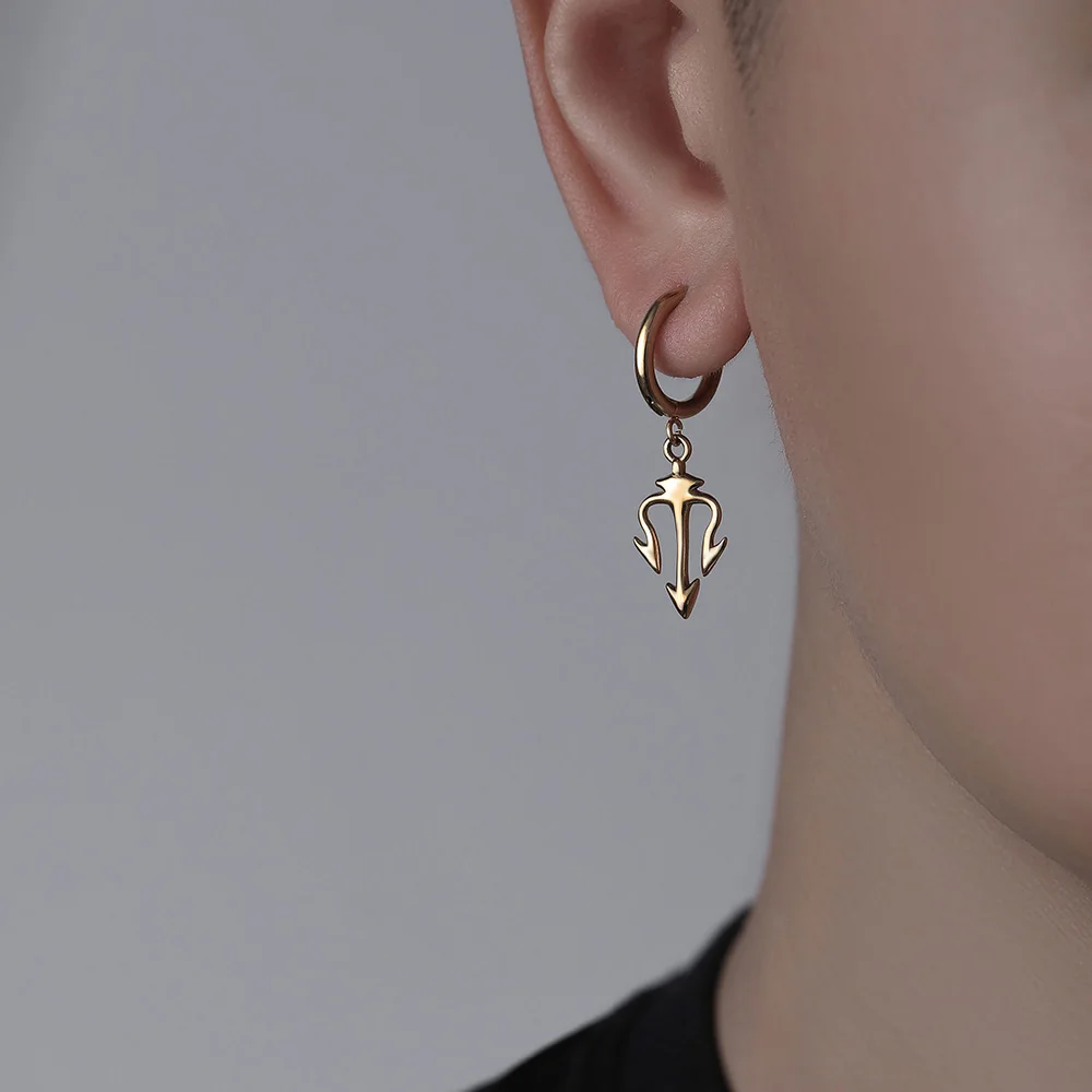 VAF Trident Earrings stainless steel hypoallergenic Pendientes Tridente Dreizack Ohrringe Boucles doreilles Trident Orecchin