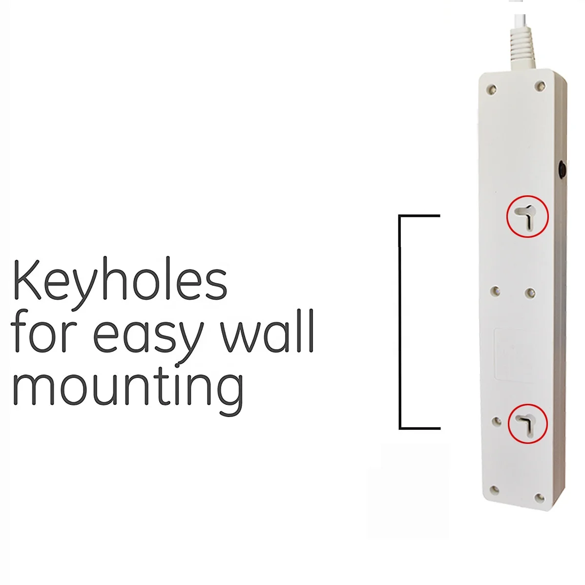 
Japan 4 outlet 2 M extension power strip with individual switch 