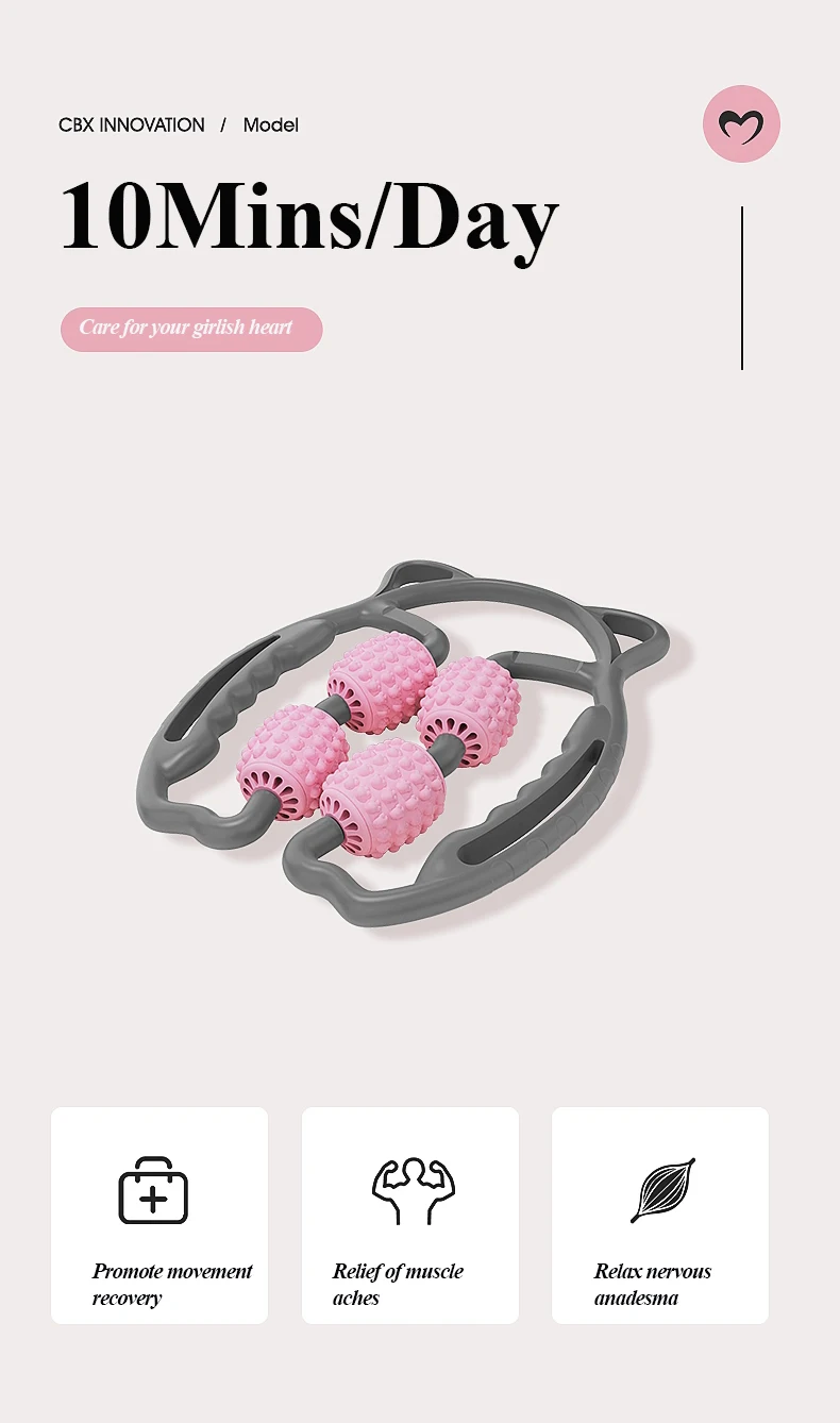 lovely Plastic My Neighbor Totoro shape Yoga Multi-Function  exercise indoor Roller Massager