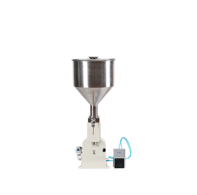 A02 5-50ml High Accuracy Table Top Washing Liquid Pneumatic Cream Paste Filler Small Juice Sachet Filling Machine