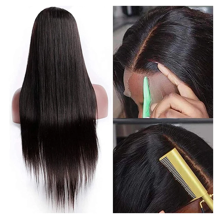 13x4 /13x6 HD Transparent Lace Front Wigs Brazilian Straight Hair 360 Lace Frontal Wig 5x5 Lace Frontal Human Hair Wig Remy