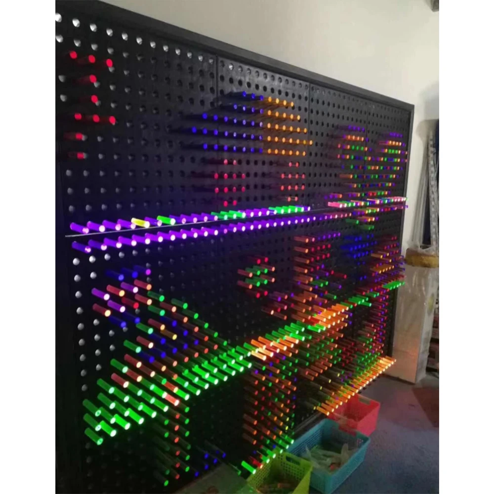Hot Sale Kids Interactive Light Bright Wall Game Rod Light Children Wall Panels Rainbow Colors for Science Center