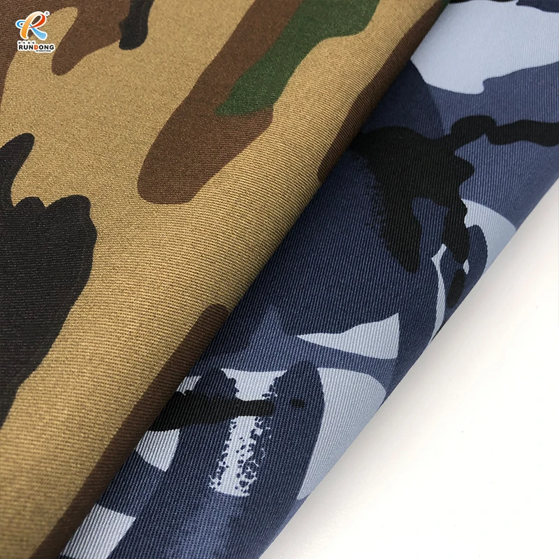 Rundong Nylon and cotton fabrics camouflage rip-stop fabrics with water repellent functions