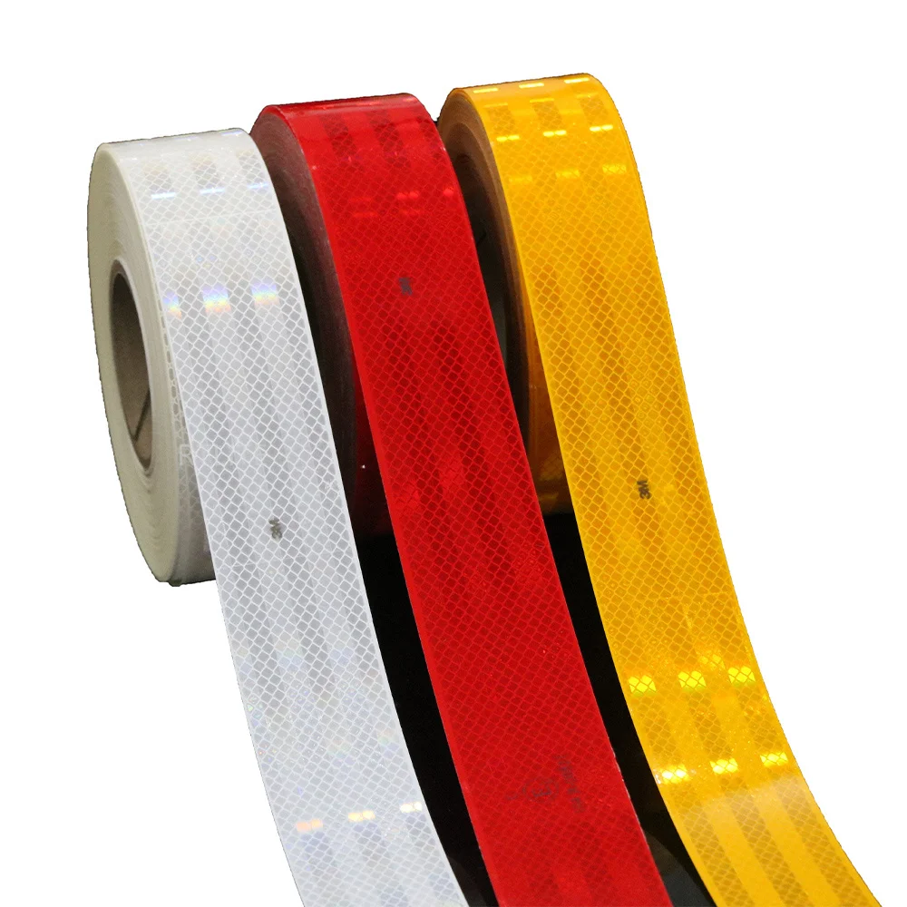 Car Reflector Sticker 2 Inch Yellow Color Conspicuity Tape Diamond Grade 983  ECE 104 Reflective Tape For Vehicle