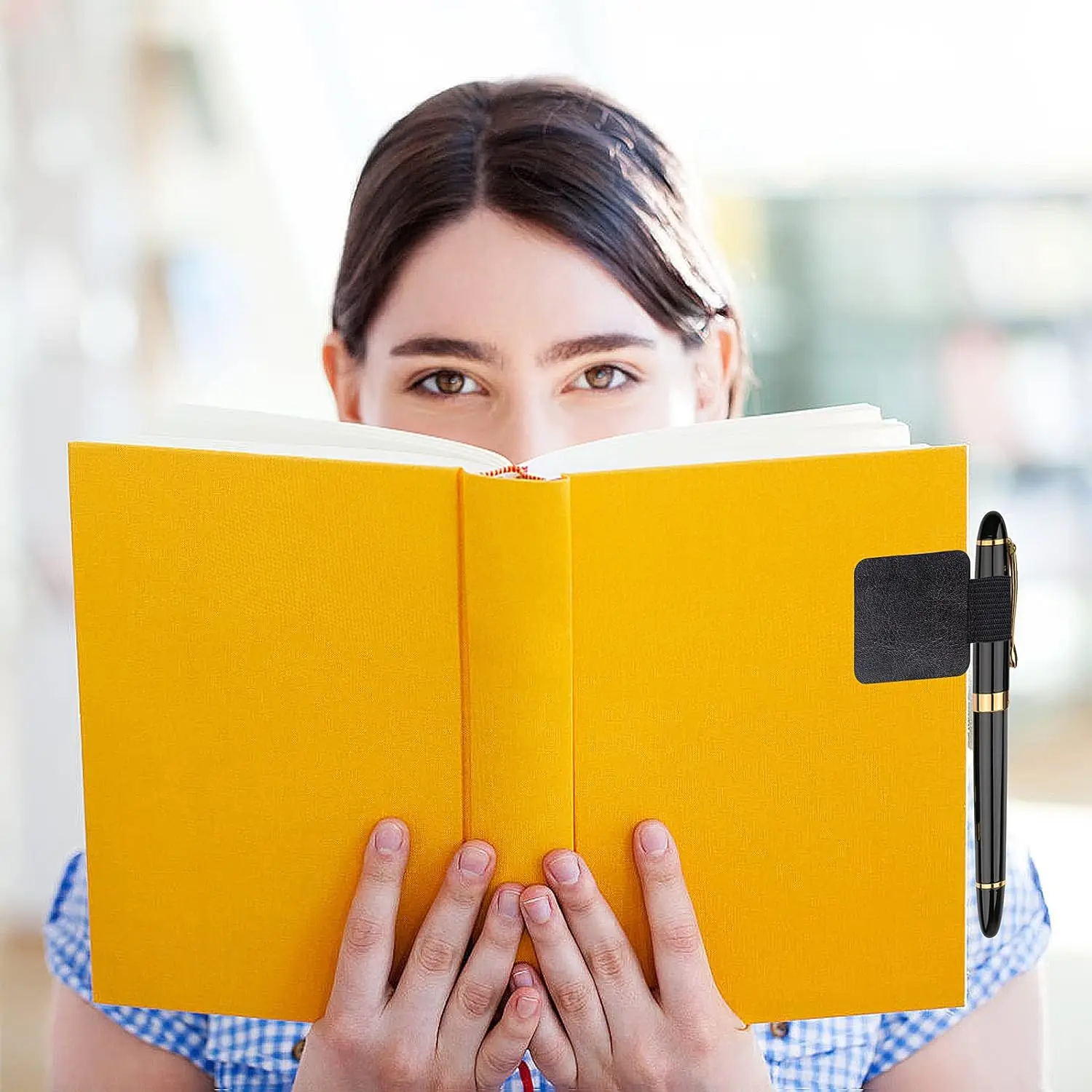 16Pcs Pen Holder Sticker Pencil Loop Elastic Band Pu Leather Pen Holder