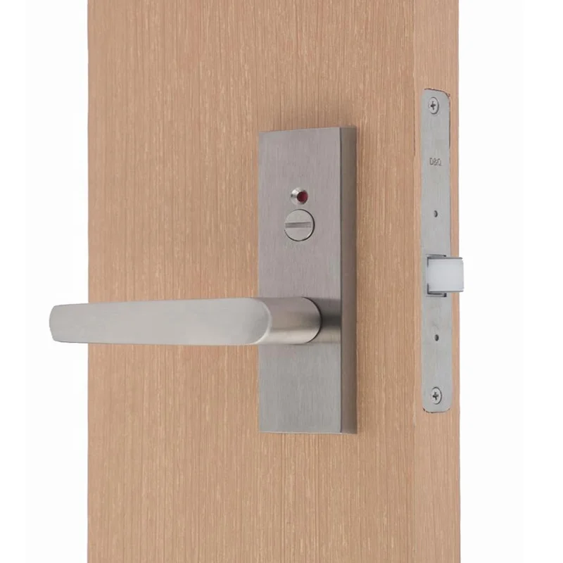 Japanese Style  Hardware Manual Bathroom Lever Door Locks with Indicator for Interior Wood Doors Factory