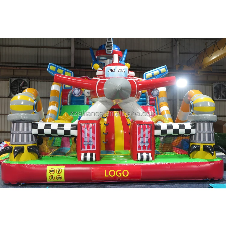 inflatable slide Robot slide bouncey castle 6x8m party commercial renting bounce house slide for sale