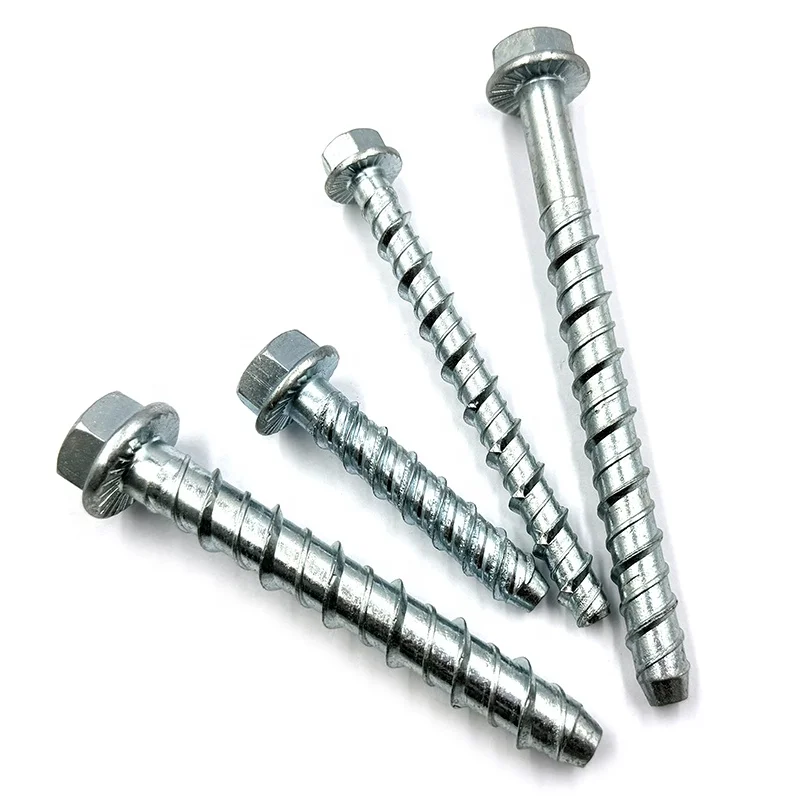 White Zinc Plated Hex Flange Concrete screw Bolt For Concrete Fixing concrete Anchor bolt