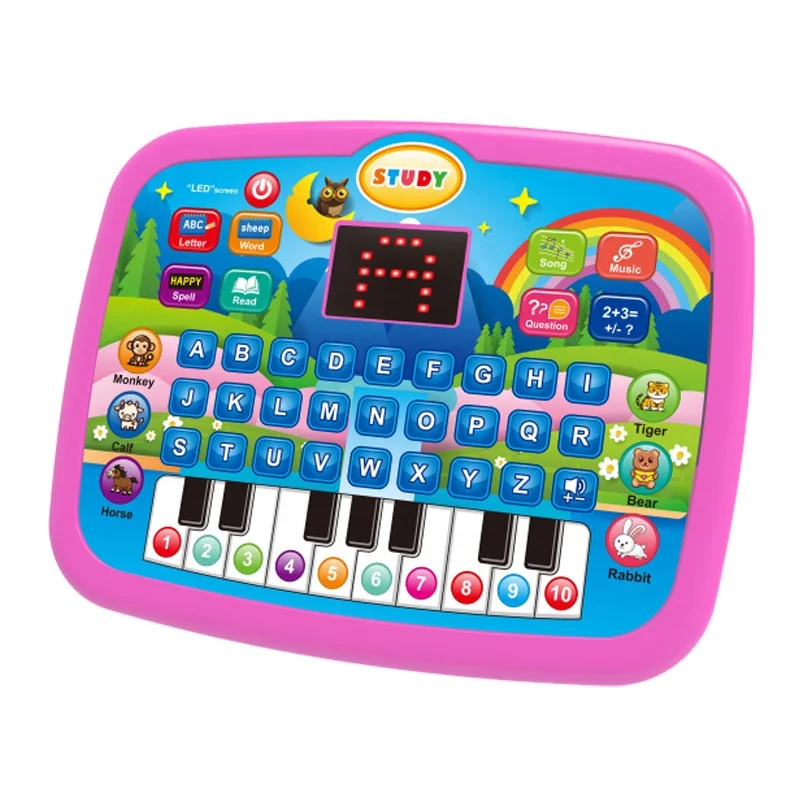 learning machines tablet baby educational laptop toys music led screen english chinese learning machine computer toy