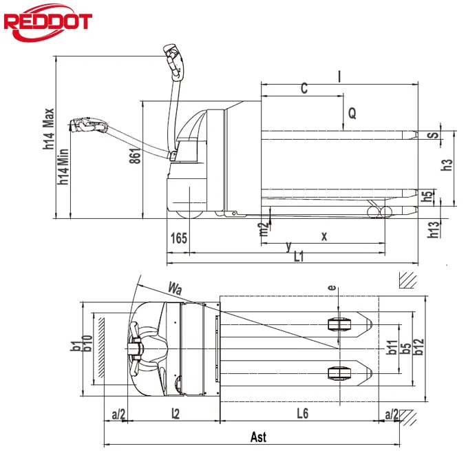 Тяжелая эксплуатационная тележка для поддонов от производителя, электрическая ручная тележка с грузоподъемностью 2000 кг