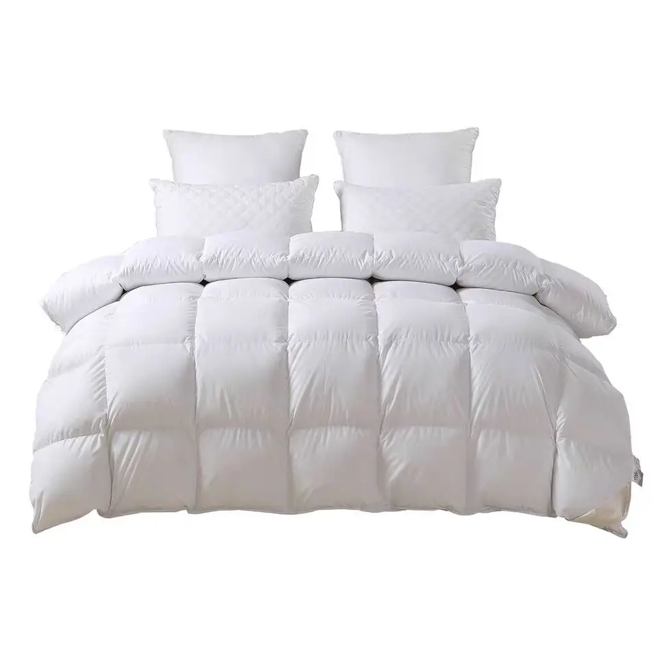 
Wholesale All-season Goose Down Duvet 100% Cotton Cover High Quality Hotel Quilted Soft Comforter Home Duvet Insert 
