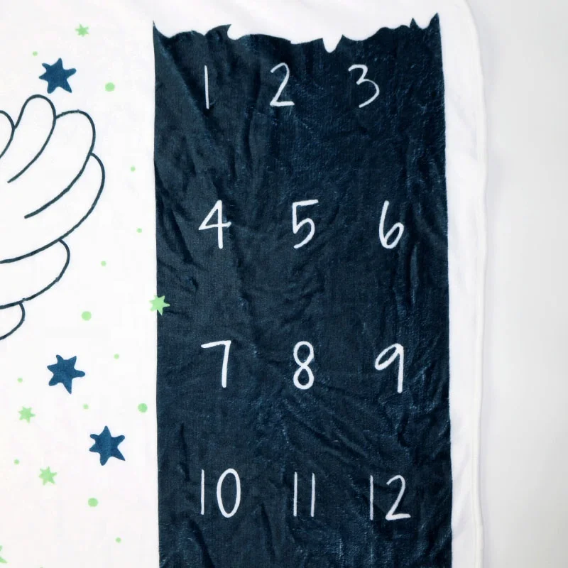 RTS safe warm attractive pattern monthy milestone blanket, supersoft for baby skin