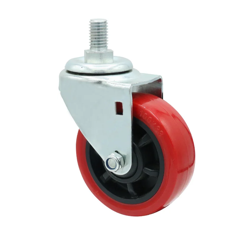 Amazon hot sale rueda de 4inch orange pvc swivel type caster wheels 4 inch for sale