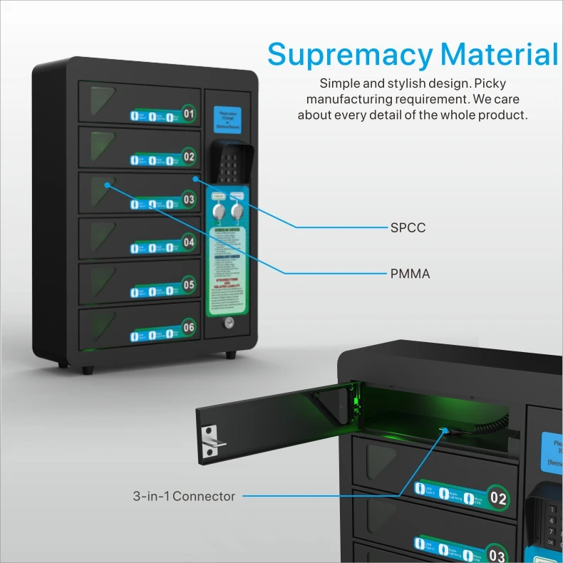 Multi-Language safes Sterilizer Pin Code Charging Locker