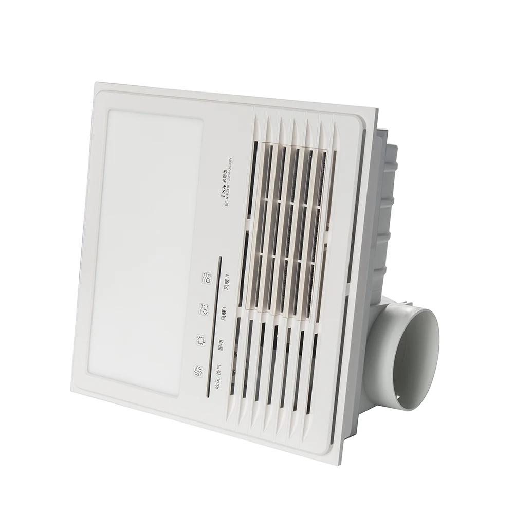 LSA OEM ODM PTC ceramic fan heater with LED Light 300X300mm bathroom heater ceiling 3 in 1 electric heater  electric