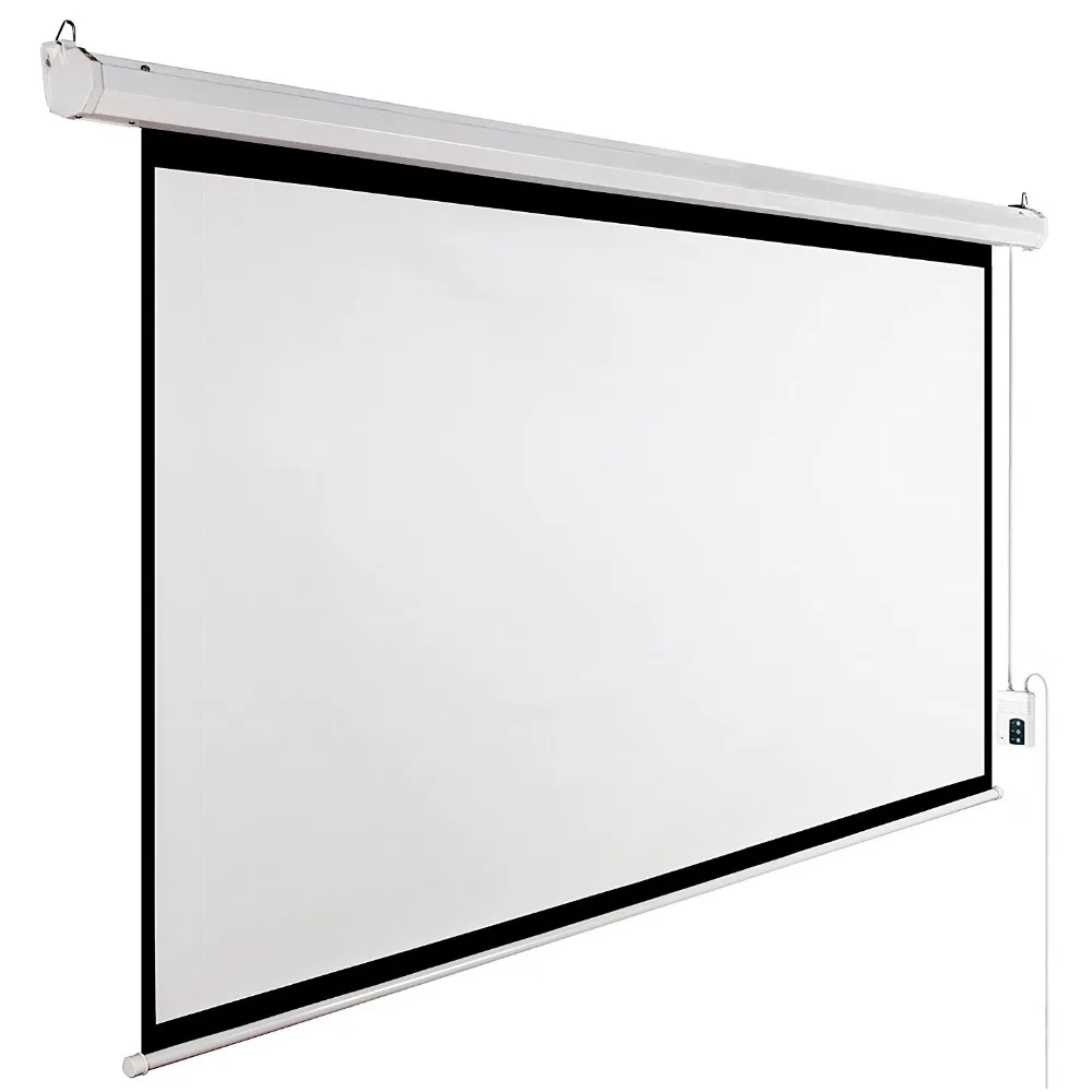 Motorized Projector Screen for home cinema Electric Wall and Ceiling Electric  Projection Screen with Remote Control