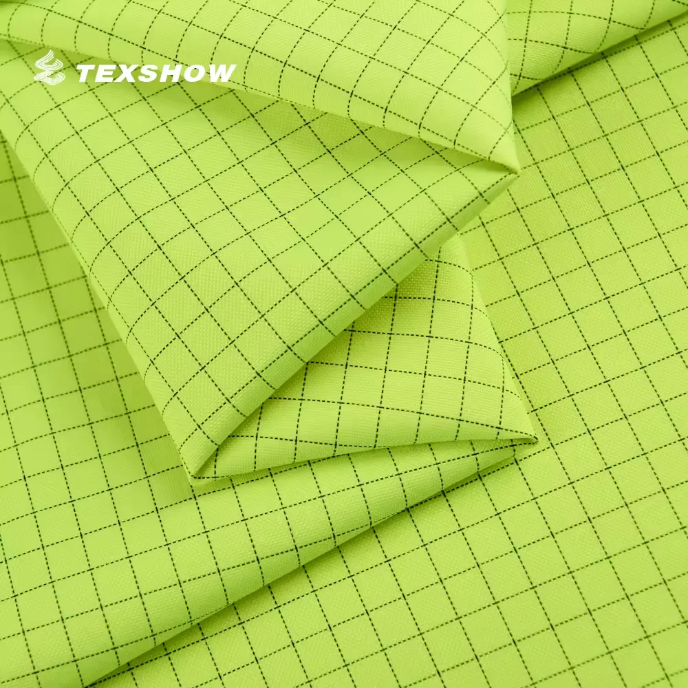 Tarp Fireproof polyester anti-static carbon conductive 300D DTY FR oxford fabric for firemen clothing uniforms