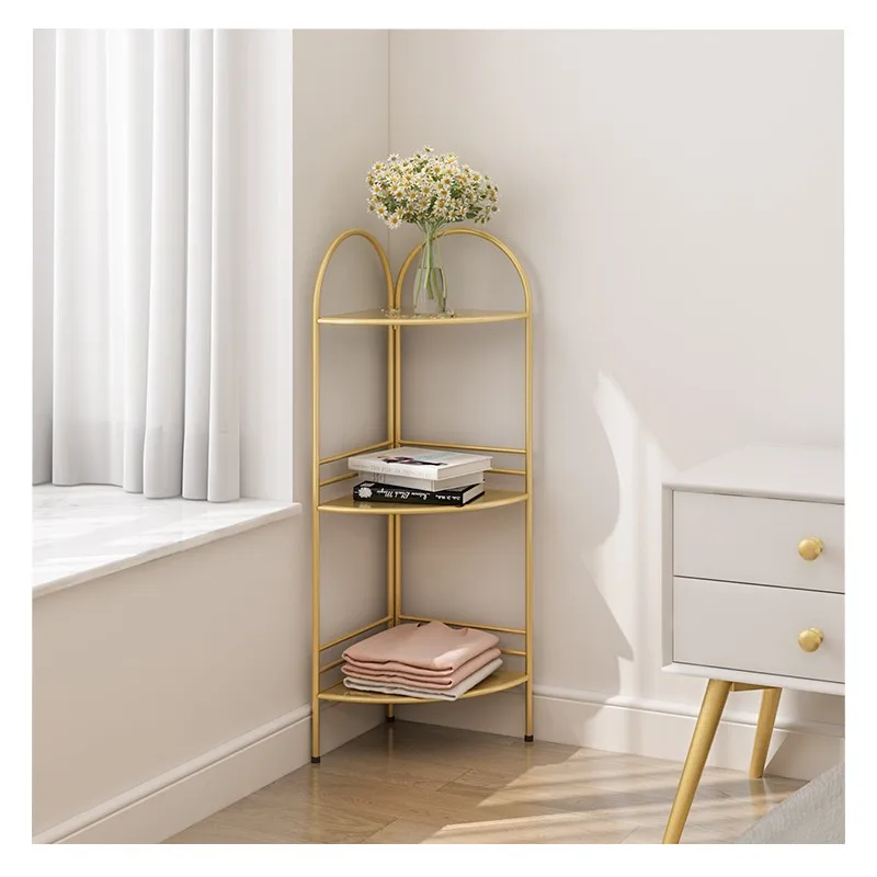 Wholesale Nordic Creative Multifunctional Metal Wall Standing Storage Shelves Bookshelves Bedroom Study
