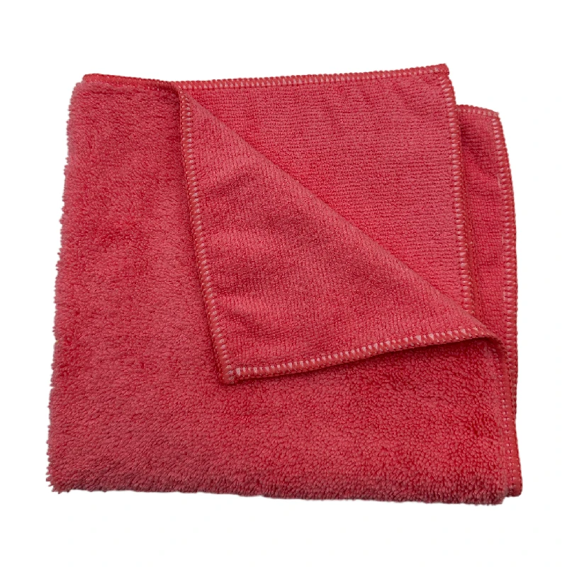 Custom logo quick drying super absorbent car cleaning cloth microfiber high and low piles towel