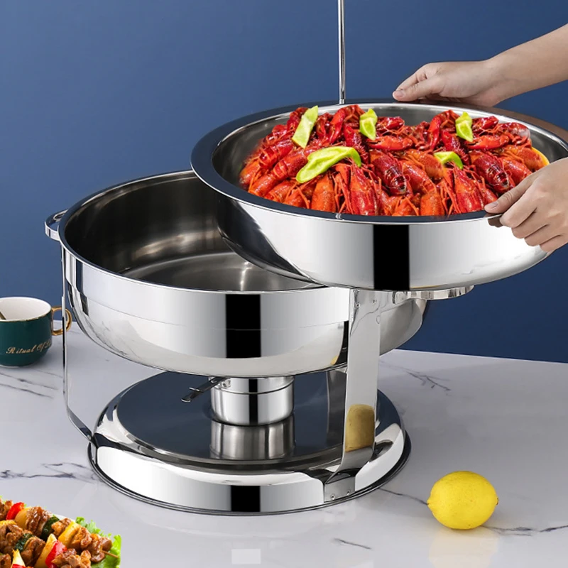 Drop Shipping  Food warm Buffet Stove Hanging Hinged Lid Gold Commercial Stainless Steel Buffet Stove