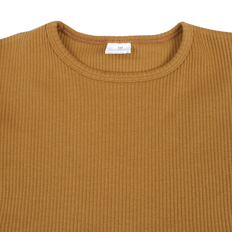 Wholesale baby clothing set Kids short sleeve top pants solid color summer wear