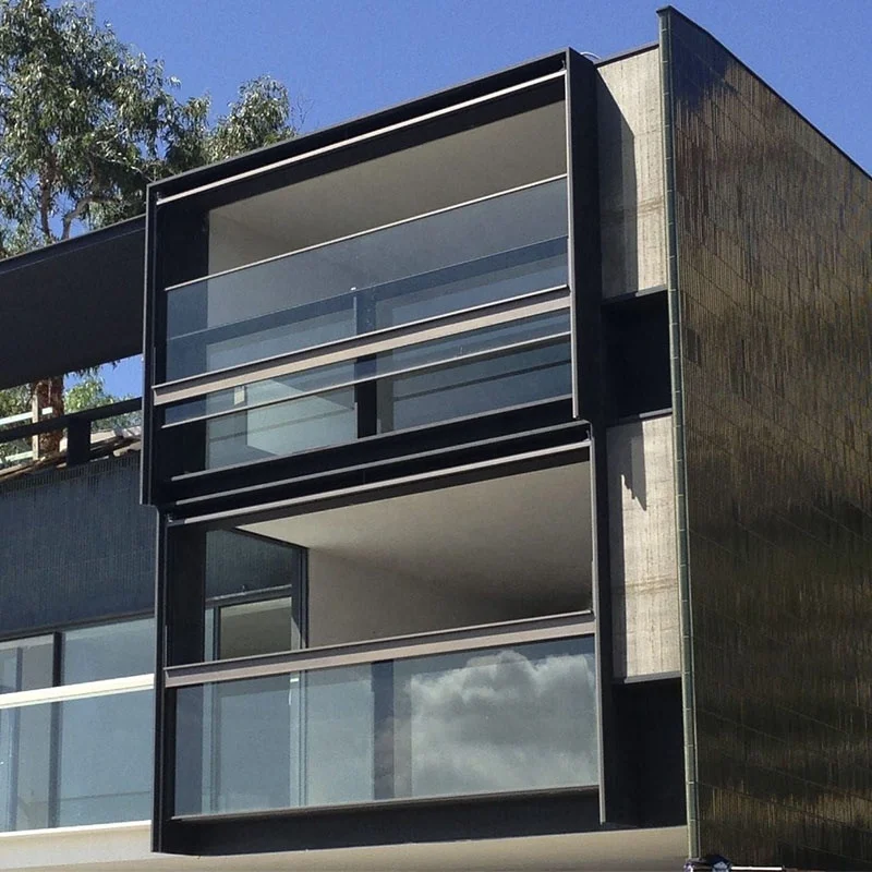 China Automatic Vertical Sliding Guillotine Glass Window Systems Vertical Opening Closing Aluminum Window