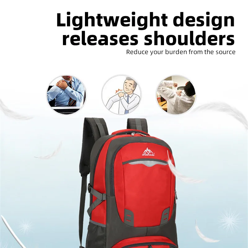 Unisex 80L Brand Outdoor Mountaineering Hiking Backpack New Design Vintage Style Waterproof Climbing Bags Polyester Camping
