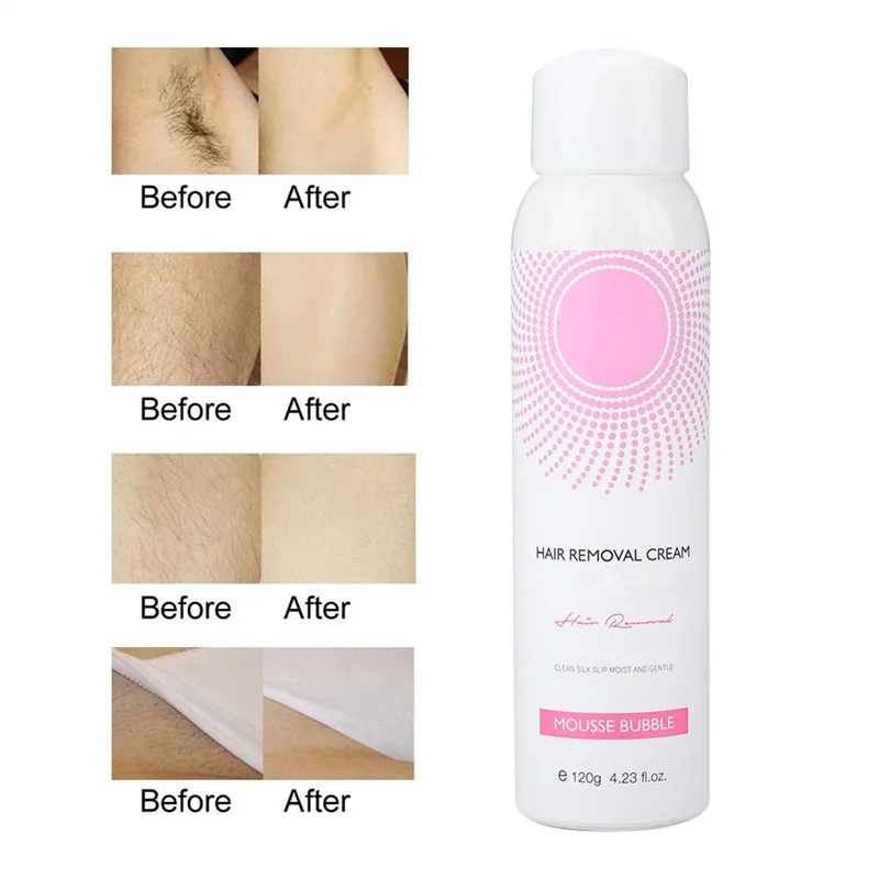 Korean Skin Care Face Body Underarm Brazilian Bikini Painless Spray Foam Mousse Bubble Body Depilatory Hair Removal Cream