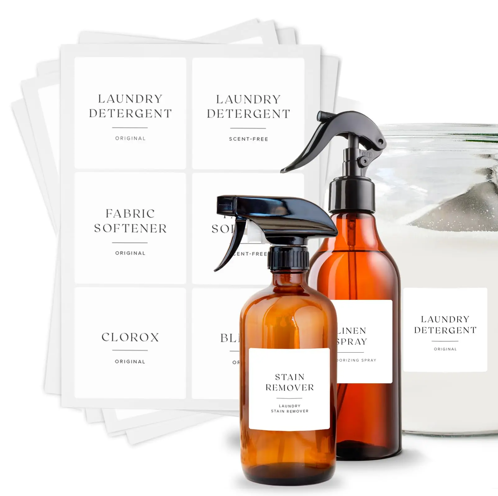 Cosmetic Jar Labels Custom Logo Printed Waterproof Adhesive Sticker Durable Water & Oil Resistant White Modern Bathroom Labels