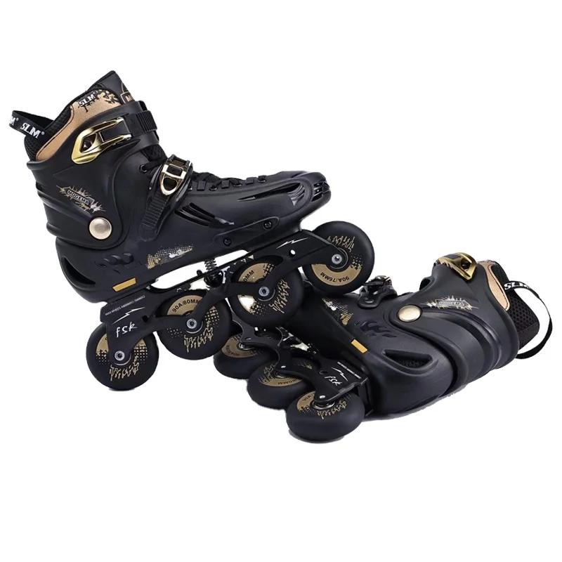 adult fitness big size 47 295mm roller speed inline slalom skate